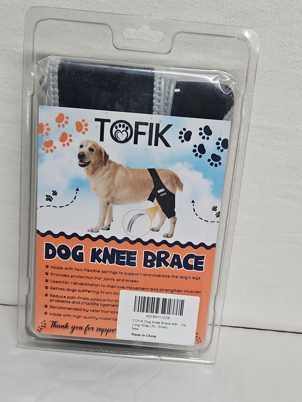 Dog Knee Brace - Black